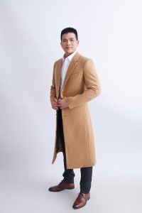 Model in Elegant Coat